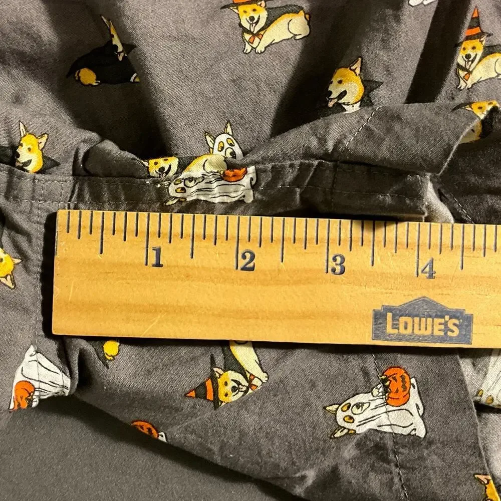 Re-Imagined J Crew 100% Cotton Boxers Shorts Halloween Dogs Gray Open Fly Unisex